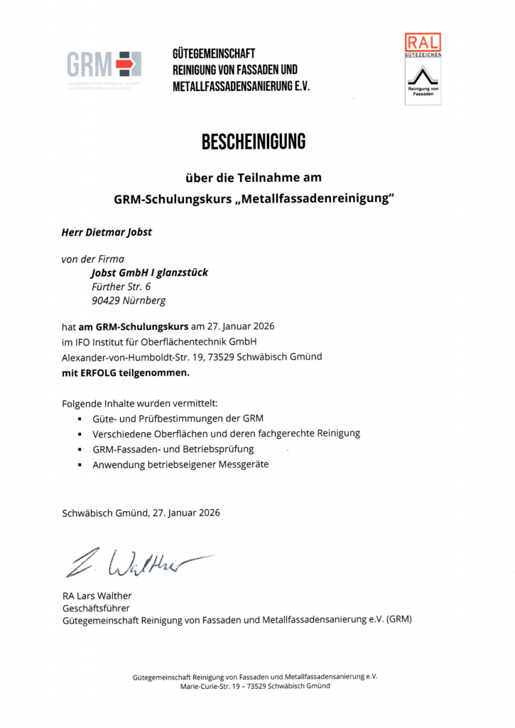 Gebäudereinigung Nürnberg: Glanzstück